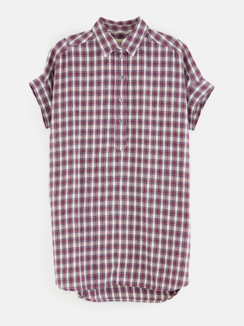 ** KIDS ** Bellerose Checked Cotton Flannel Dress, size 10 years